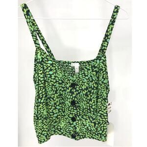 Leith Green Gables Animalia Sleeveless Crop Top Size XL